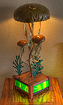 Jellyfish Lamp - Copper Metal Art Sculpture by Gary Regner