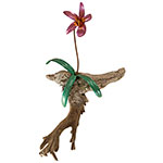 Orchid on Driftwood - Copper Metal Art Sculpture by Gary Regner