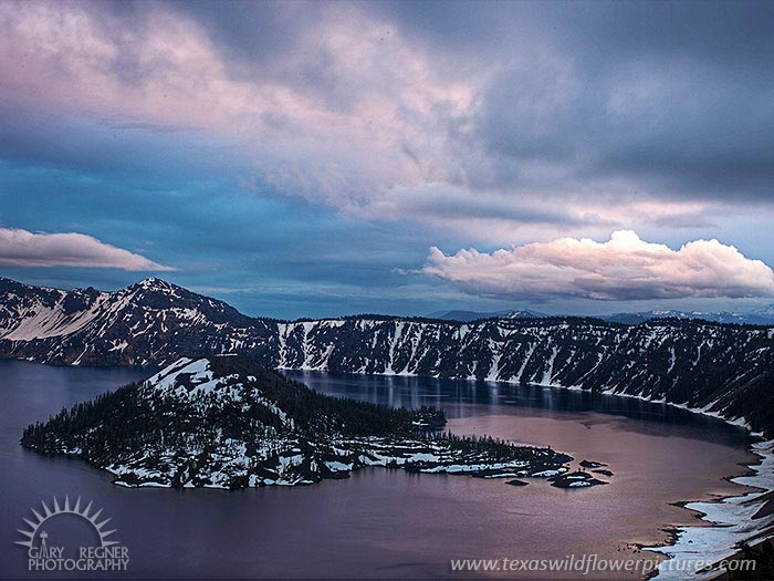 Sunset at Crater Lake, Oregon